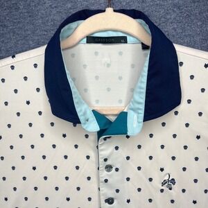 Greyson‎ Voodoo Polo Shirt XL Skull Wolf Print Golf Short Sleeve Athletic Pink